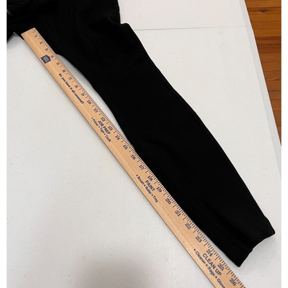 Athleta Women's Ponte Moto Twill Pants Black Zipper Pockets Rayon Nylon Size 2 - Picture 9 of 10